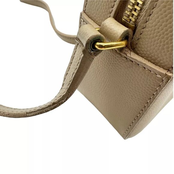 Authentic SAINT LAURENT Camera Bag Mini Shoulder Bag Ivory Leather #36634822 - Picture 12 of 12